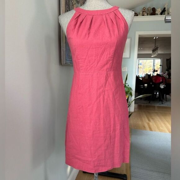 Vintage Ann Taylor Loft Petites Red Sleeveless Halter A-Line Dress size 0P - Picture 1 of 12